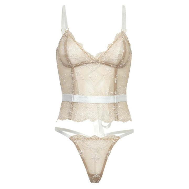 Oh la la Cheri Marielli Bustier Bra Set 61-11620-Seduction-Oh la la Cheri-Baroque Blossoms-Small-Anna Bella Fine Lingerie, Reveal Your Most Gorgeous Self!