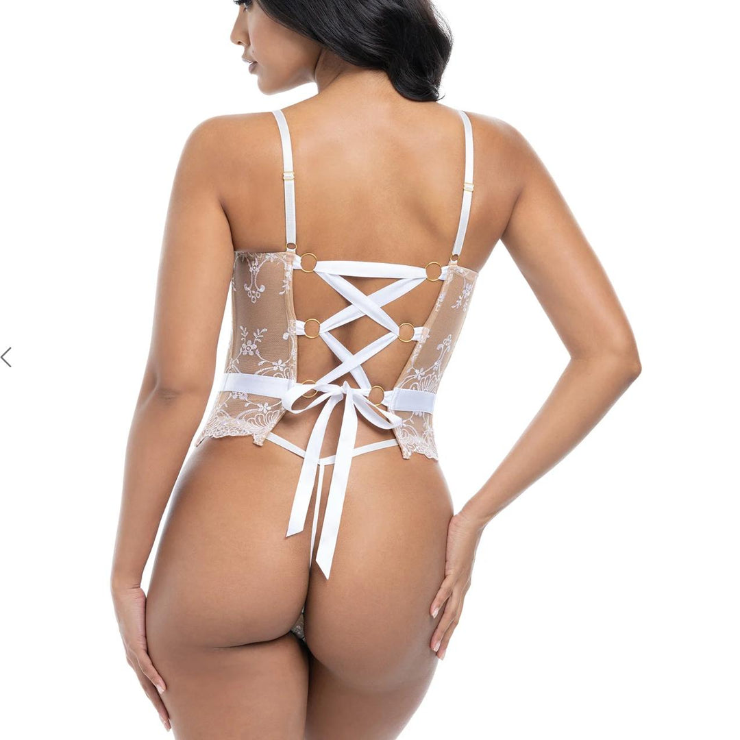 Oh la la Cheri Marielli Bustier Bra Set 61-11620-Seduction-Oh la la Cheri-Baroque Blossoms-Small-Anna Bella Fine Lingerie, Reveal Your Most Gorgeous Self!