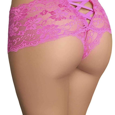 Oh la la Cherie Good Night Kiss Crotchless Boyshort 2025-Panties-Oh la la Cheri-Black-Small/Medium-Anna Bella Fine Lingerie, Reveal Your Most Gorgeous Self!