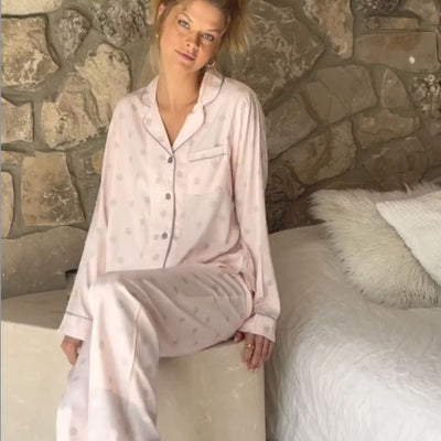 PJ Salvage Digity Dots Pj Set in Pink Dream RHDD-Loungewear-PJ Salvage-Pink Dream-XSmall-Anna Bella Fine Lingerie, Reveal Your Most Gorgeous Self!