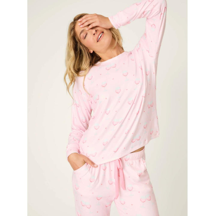 PJ Salvage Happy Hour PJ Set RWHHST-Sleepwear-PJ Salvage-Light Pink-XSmall-Anna Bella Fine Lingerie, Reveal Your Most Gorgeous Self!