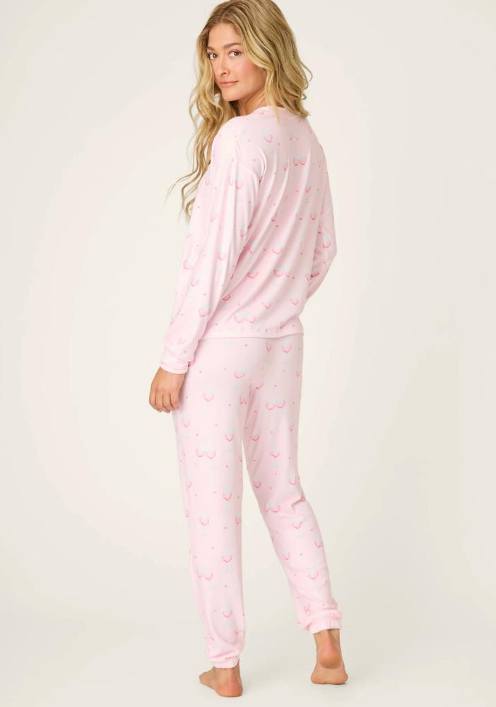 PJ Salvage Happy Hour PJ Set RWHHST-Sleepwear-PJ Salvage-Light Pink-XSmall-Anna Bella Fine Lingerie, Reveal Your Most Gorgeous Self!