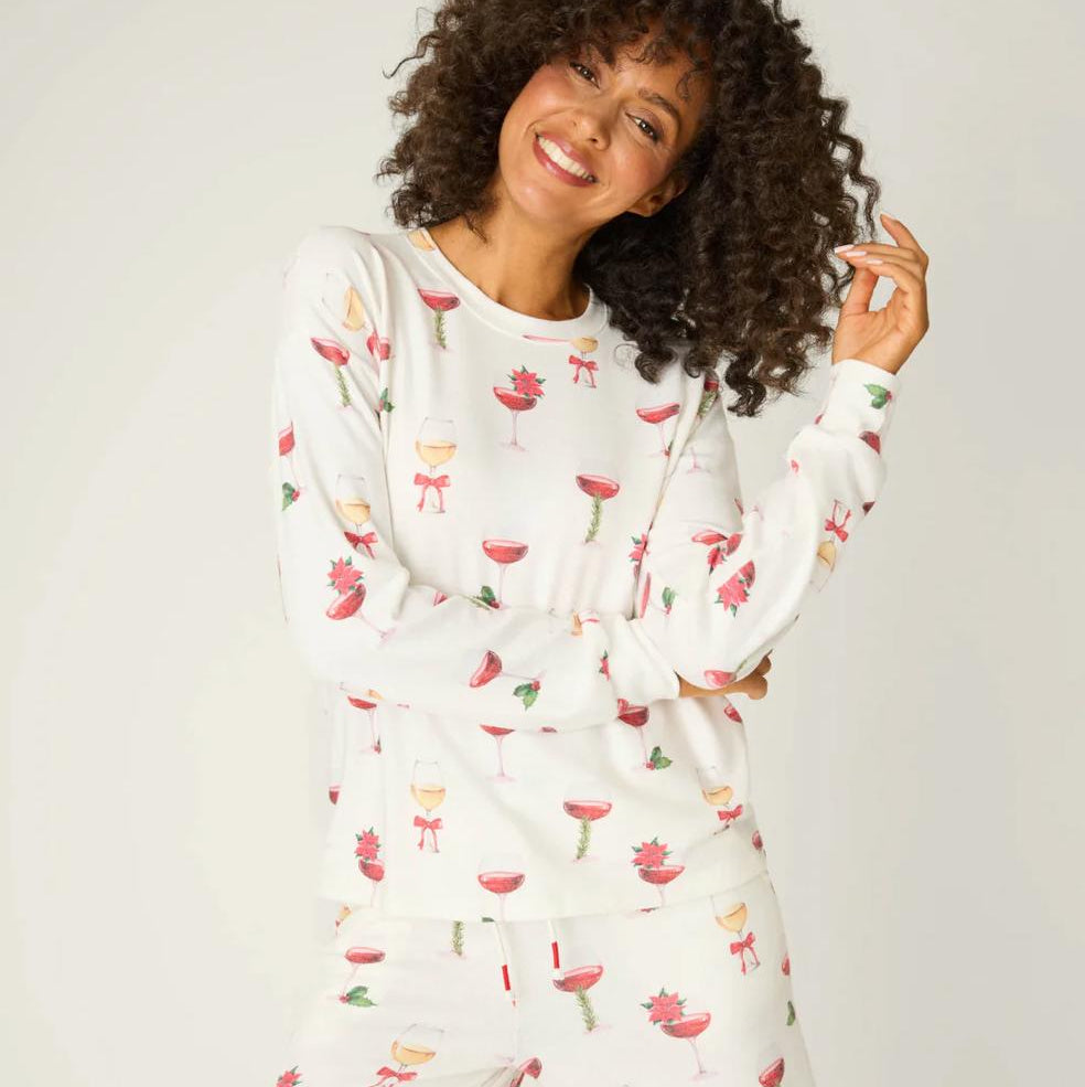 PJ Salvage Let's Get Toasty PJ Set RVLGST1-Sleepwear-PJ Salvage-Ivory-XSmall-Anna Bella Fine Lingerie, Reveal Your Most Gorgeous Self!