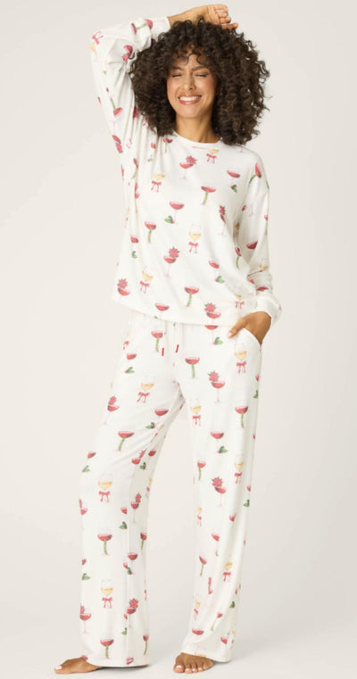 PJ Salvage Let's Get Toasty PJ Set RVLGST1-Anna Bella Fine Lingerie-Ivory-XSmall-