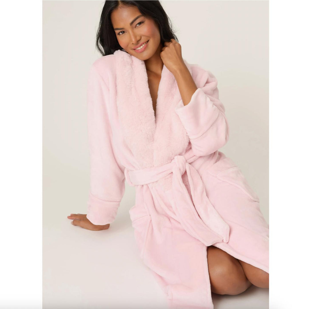 PJ Salvage Luxe Plush Robe R7LPRPJ in Ballet Pink-Robes-PJ Salvage-Ballet Pink-XSmall-Anna Bella Fine Lingerie, Reveal Your Most Gorgeous Self!