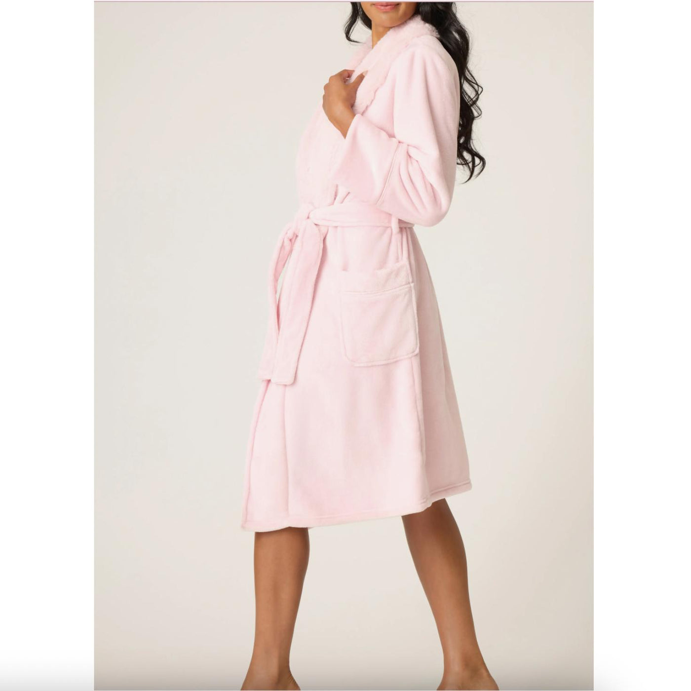 PJ Salvage Luxe Plush Robe R7LPRPJ in Ballet Pink-Robes-PJ Salvage-Ballet Pink-XSmall-Anna Bella Fine Lingerie, Reveal Your Most Gorgeous Self!