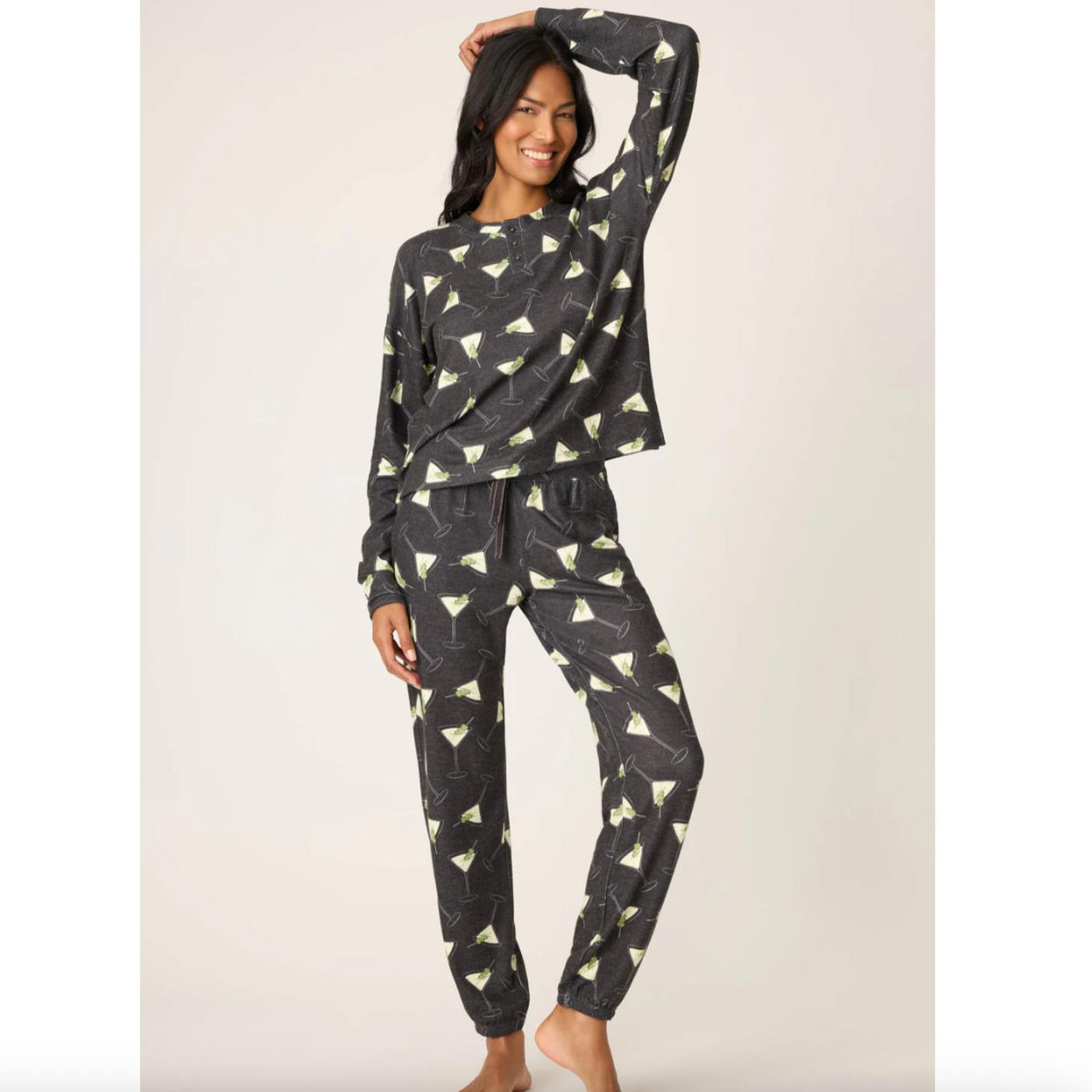 PJ Salvage Merrier With a Martini PJ Set RUMEST2-Loungewear-PJ Salvage-XSmall-Anna Bella Fine Lingerie, Reveal Your Most Gorgeous Self!