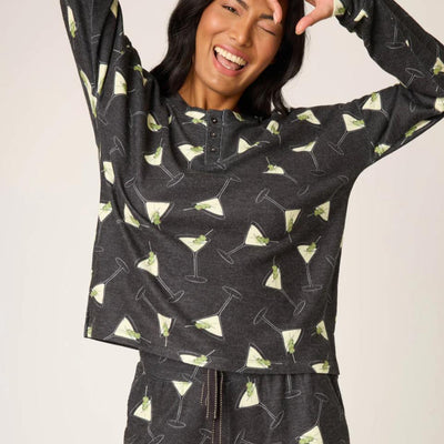 PJ Salvage Merrier With a Martini PJ Set RUMEST2-Loungewear-PJ Salvage-XSmall-Anna Bella Fine Lingerie, Reveal Your Most Gorgeous Self!