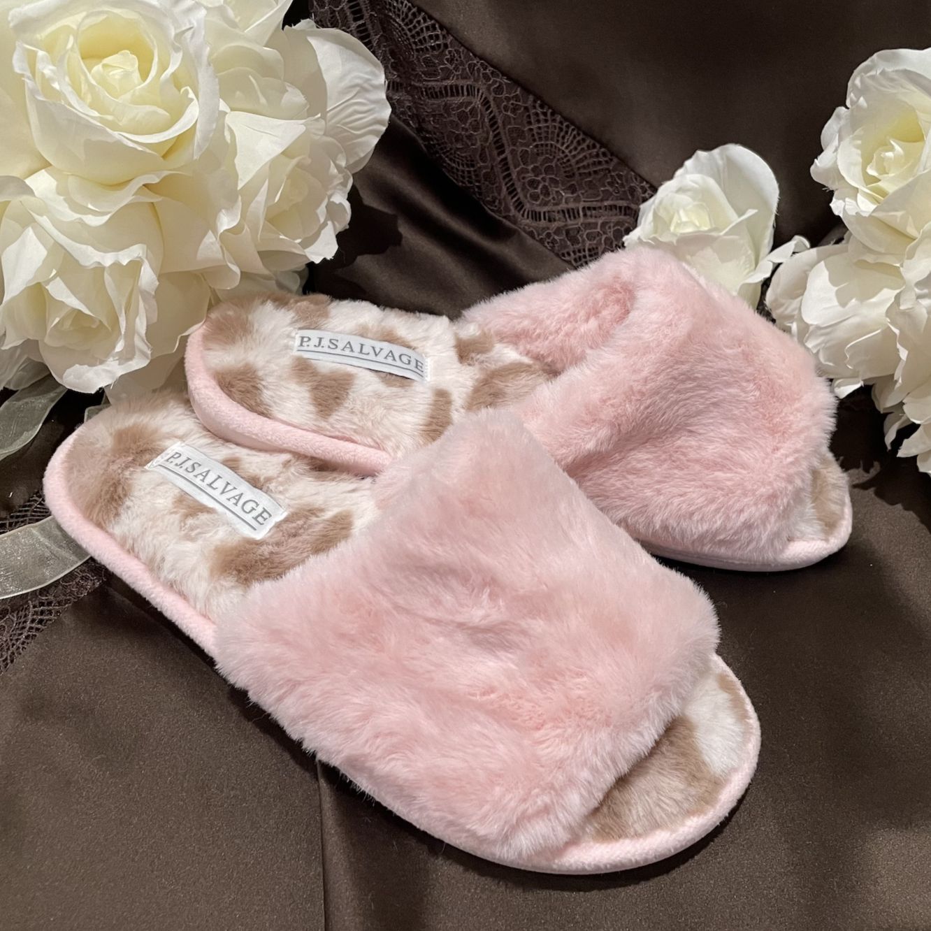 PJ Salvage Plush Slides RMOPSL-Anna Bella Fine Lingerie-Pink Dream-Small-