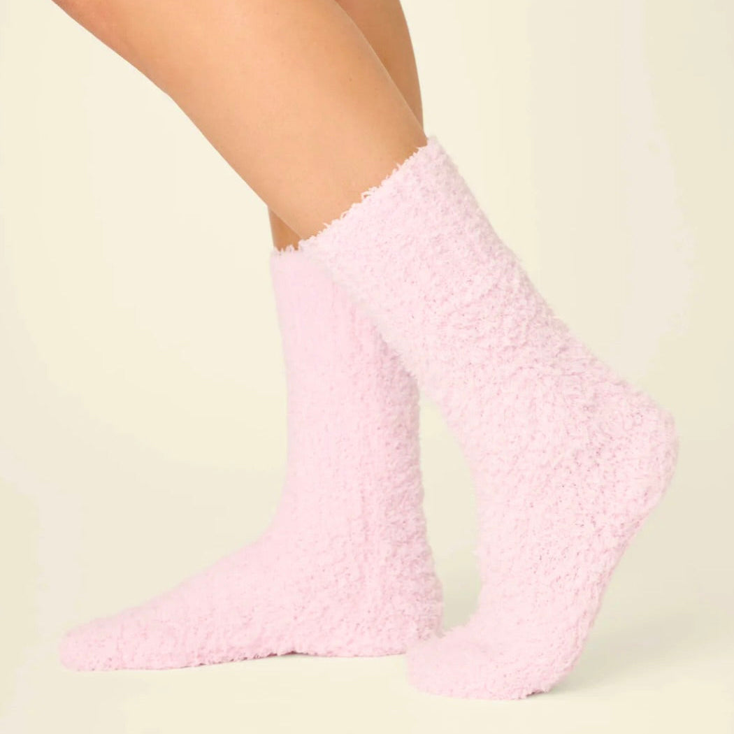 PJ Salvge Bundle Up Fuzzy Boucle Socks in Pink R7BUFX-Socks & Slippers-PJ Salvage-Anna Bella Fine Lingerie, Reveal Your Most Gorgeous Self!