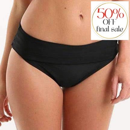Panache Anya Fold Pant SW0887-Swimwear-Panache-Black-Small-Anna Bella Fine Lingerie, Reveal Your Most Gorgeous Self!