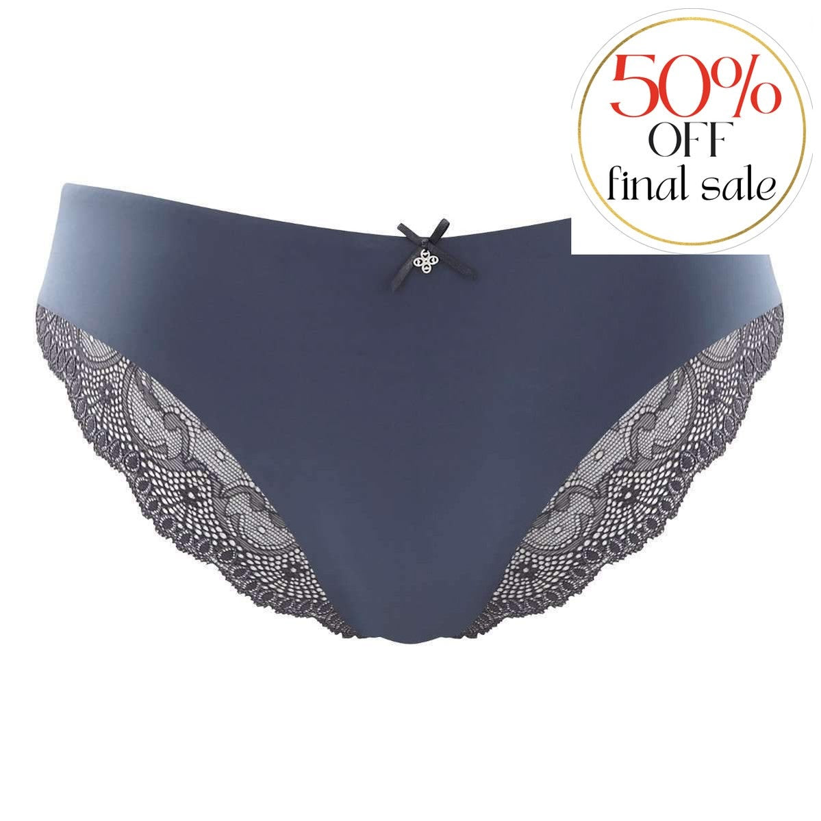 Panache Ardour Brief 7952-Panties-Panache-Charcoal-Small-Anna Bella Fine Lingerie, Reveal Your Most Gorgeous Self!