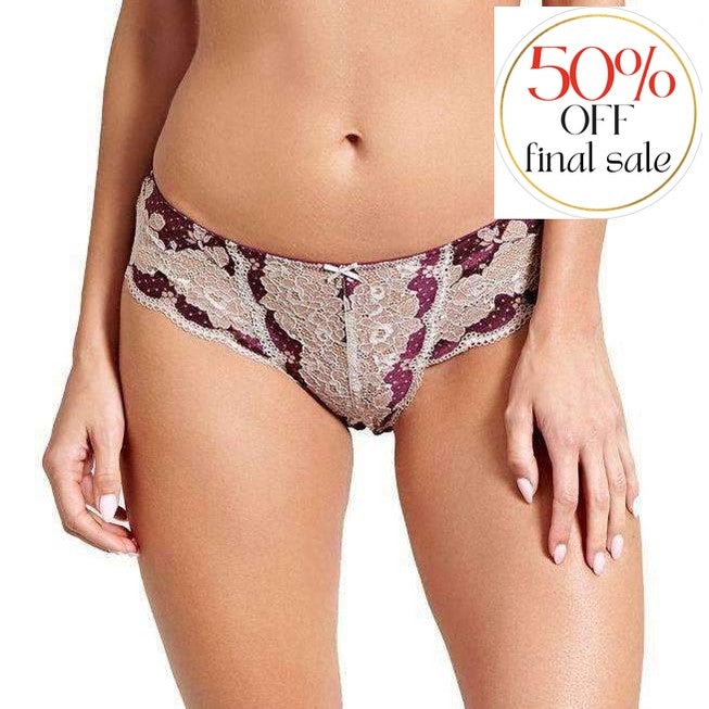 Panache Clara Brief 7253-Panties-Panache-Plum/Silver-Medium-Anna Bella Fine Lingerie, Reveal Your Most Gorgeous Self!