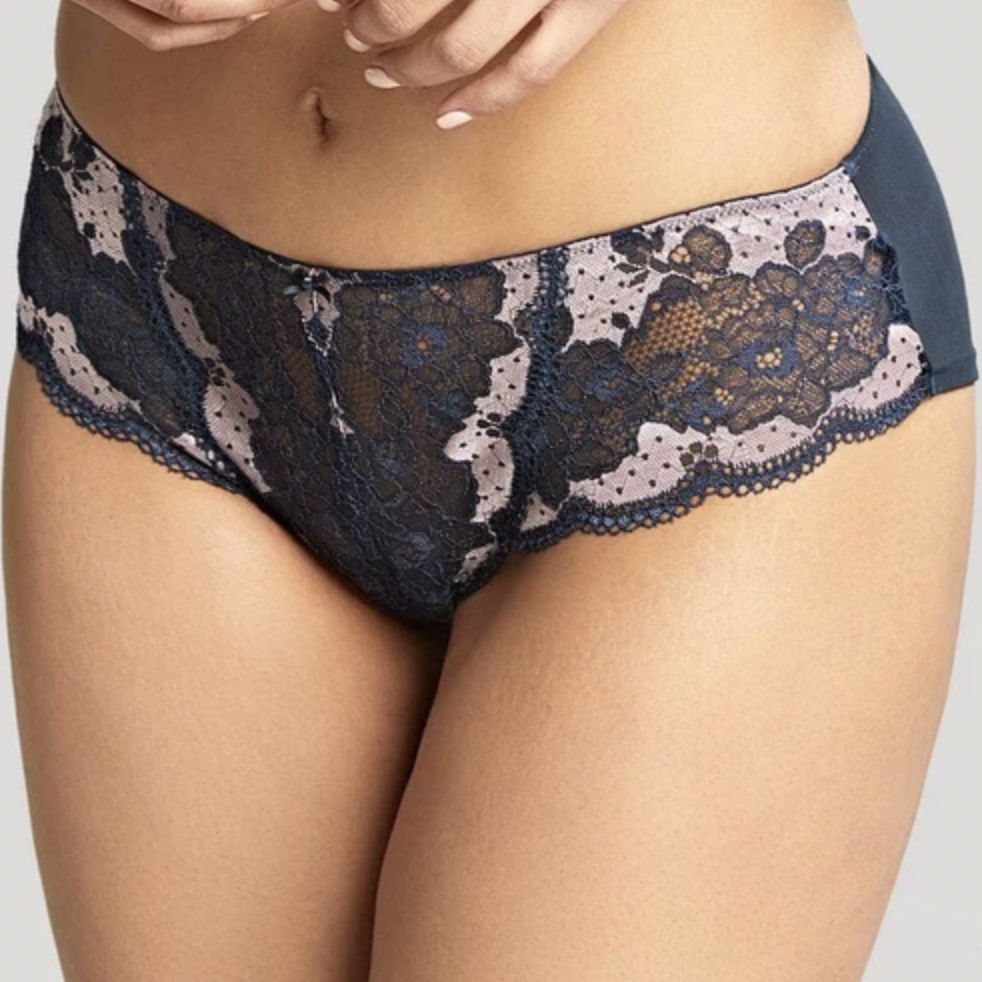 Panache Clara Brief in Navy/Pearl 7253-Anna Bella Fine Lingerie-Navy/Pearl-Small-