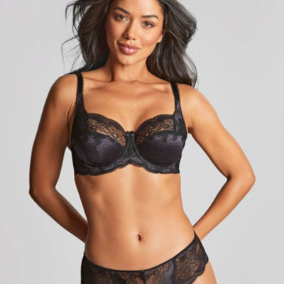 Panache Clara Full Cup Bra 7255 in Charcoal/Black-Anna Bella Fine Lingerie-Charcoal/Black-30-H