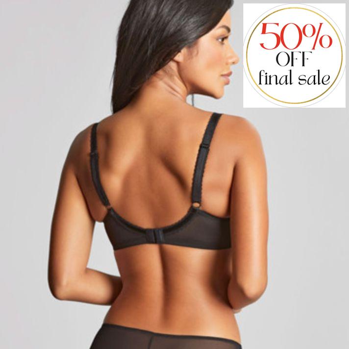 Panache Clara Full Cup Bra 7255 in Charcoal/Black-Bras-Panache-Charcoal/Black-36-D-Anna Bella Fine Lingerie, Reveal Your Most Gorgeous Self!