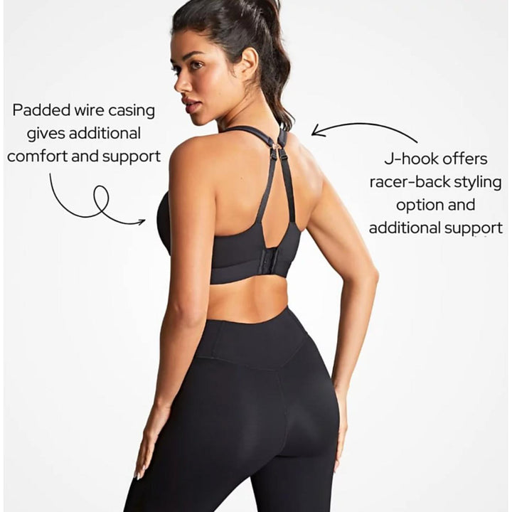 Panache Endurance Non Padded Wired Sports Bra in Black 5022-Sports Bras-Panache-Black-34-E-Anna Bella Fine Lingerie, Reveal Your Most Gorgeous Self!