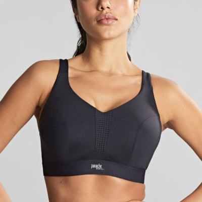 Panache Endurance Non Padded Wired Sports Bra in Black 5022-Anna Bella Fine Lingerie-Black-34-E