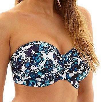 Panache Florentine Bandeau SW1053-Anna Bella Fine Lingerie-Blue Floral-32-E