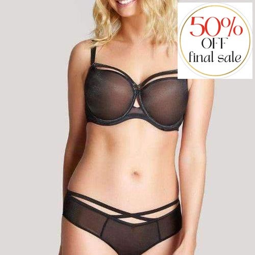 Panache Harper Shimmer Balconnet Bra 9951-Bras-Panache-Black-30-E-Anna Bella Fine Lingerie, Reveal Your Most Gorgeous Self!