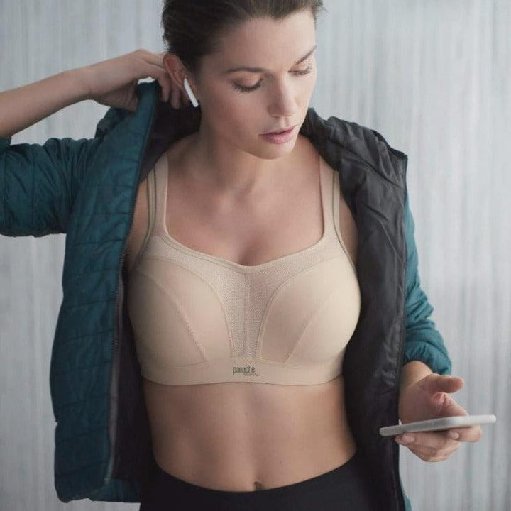 Panache Sports Bra Moulded 5021 in Latte-Sports Bras-Panache-Latte-32-E-Anna Bella Fine Lingerie, Reveal Your Most Gorgeous Self!