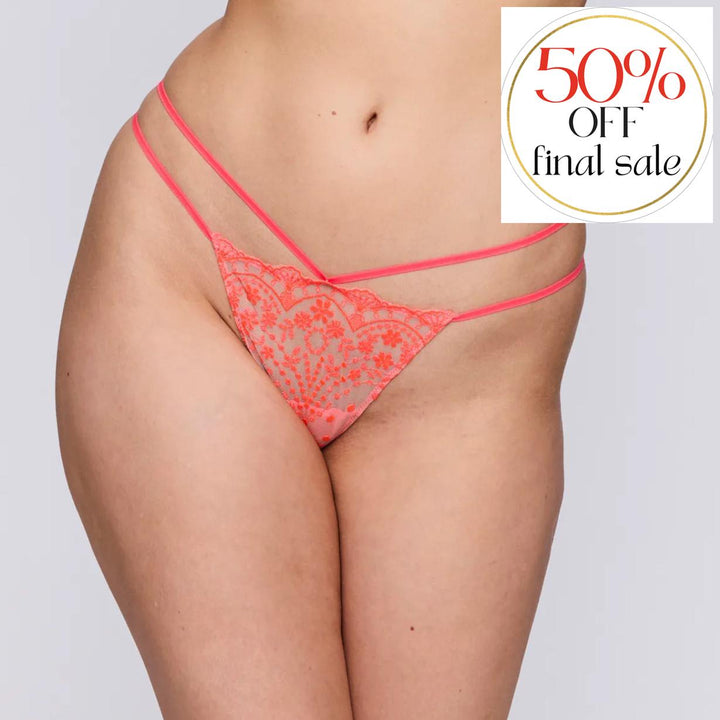 PrIma Donna Angelou Mini Thong 0642482-Panties-Prima Donna-Juicy Melon-Small-Anna Bella Fine Lingerie, Reveal Your Most Gorgeous Self!