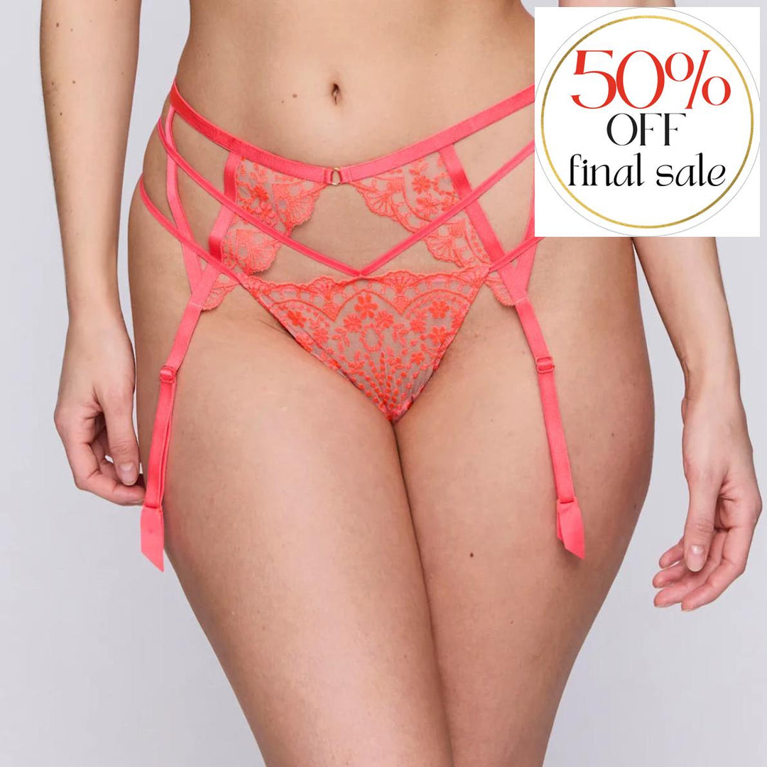 Prima Donna Angelou Garter Belt 0742480-Garter Belt-Prima Donna-Juicy Melon-Medium-Anna Bella Fine Lingerie, Reveal Your Most Gorgeous Self!