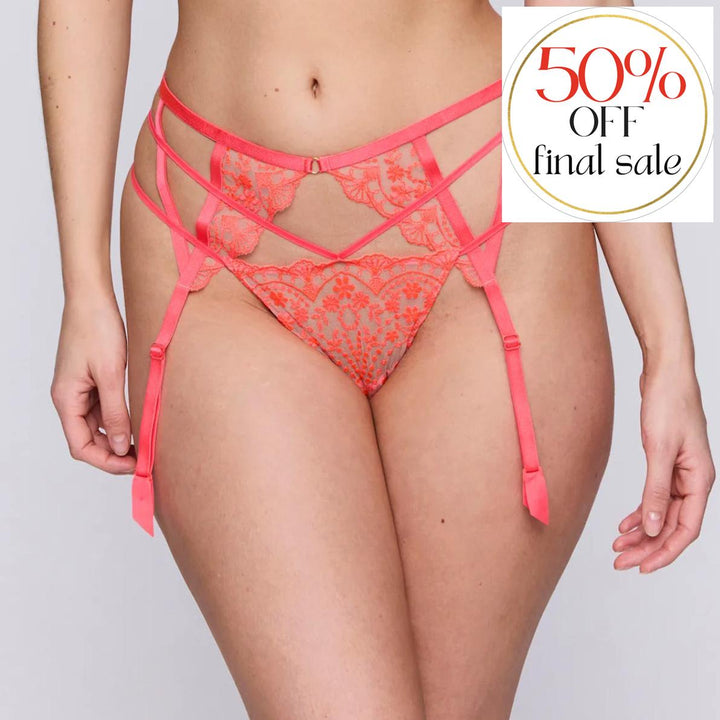Prima Donna Angelou Garter Belt 0742480-Garter Belt-Prima Donna-Juicy Melon-Medium-Anna Bella Fine Lingerie, Reveal Your Most Gorgeous Self!