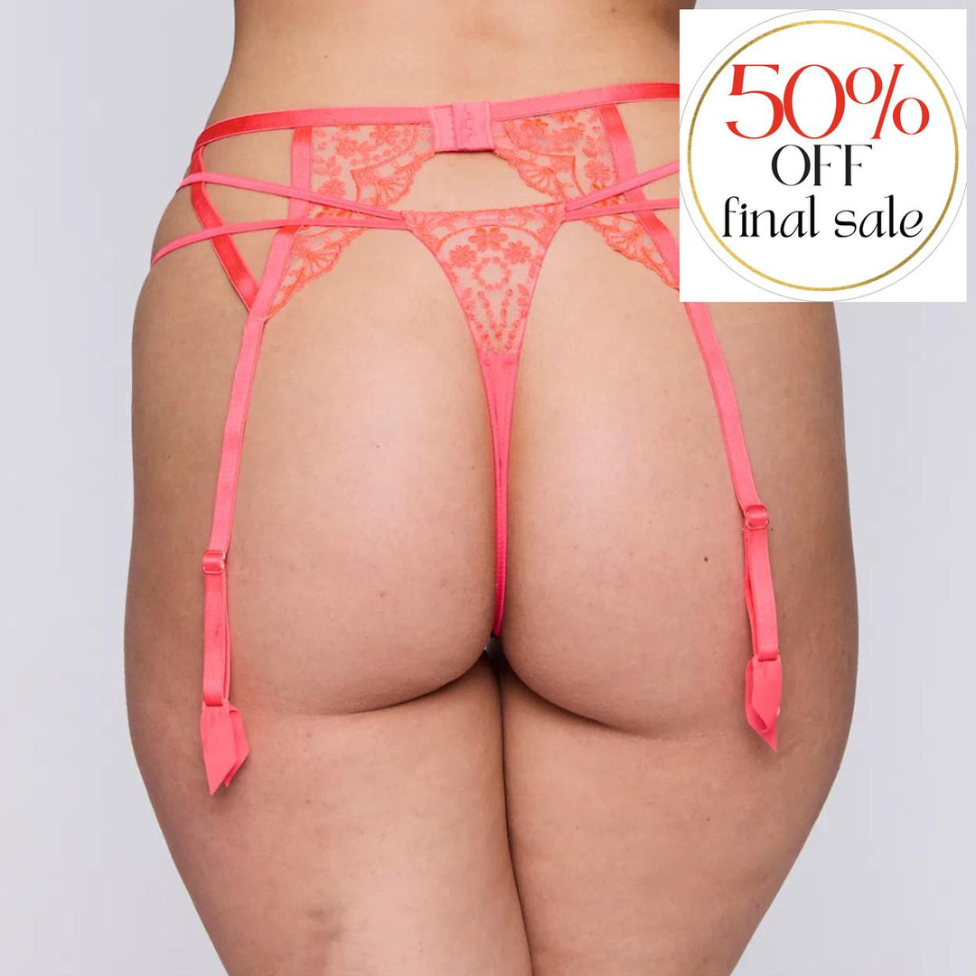Prima Donna Angelou Garter Belt 0742480-Garter Belt-Prima Donna-Juicy Melon-Medium-Anna Bella Fine Lingerie, Reveal Your Most Gorgeous Self!
