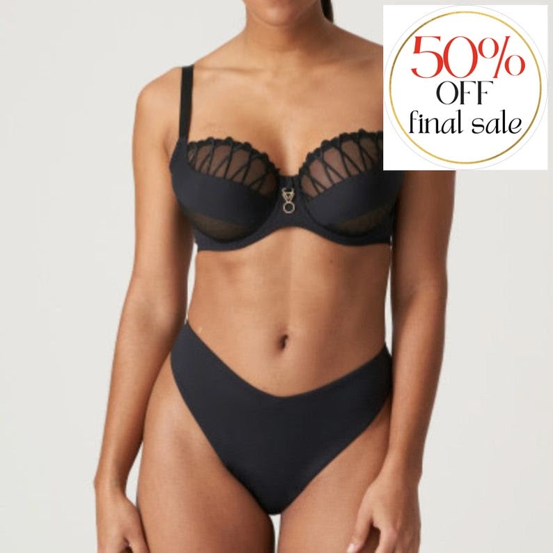 Prima Donna Arthill Balcony Bra in Black 0163364-Bras-Prima Donna-Black-36-F-Anna Bella Fine Lingerie, Reveal Your Most Gorgeous Self!