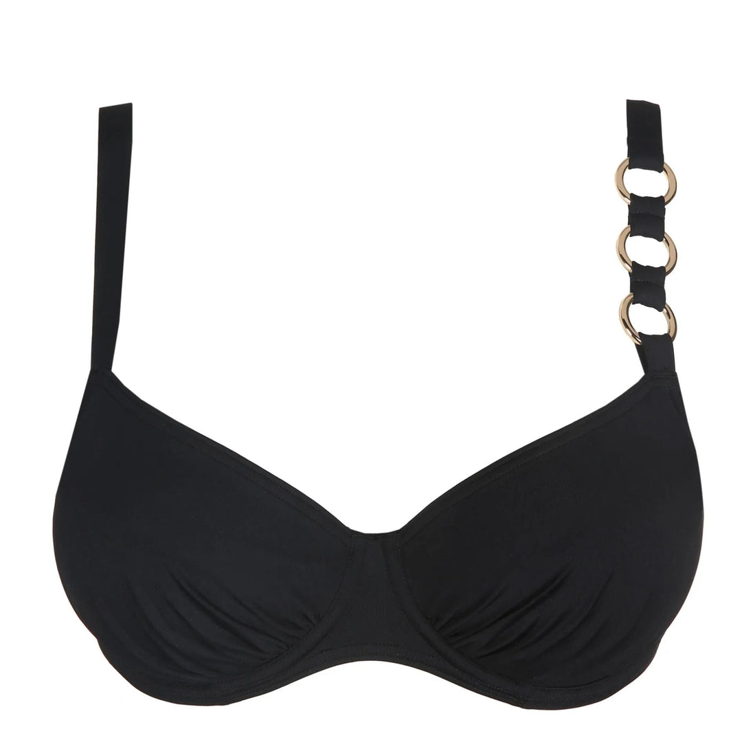 Prima Donna Damietta Full Cup Bikini Top 4011610-Swimwear-Prima Donna-Black-36-D-Anna Bella Fine Lingerie, Reveal Your Most Gorgeous Self!