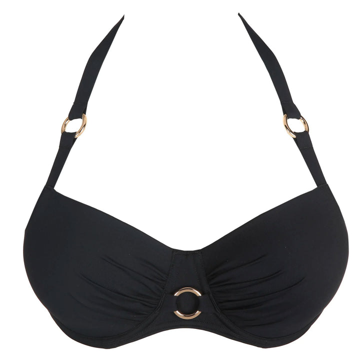 Prima Donna Damietta Padded Balcony Bikini Top 4011616-Swimwear-Prima Donna-Black-34-D-Anna Bella Fine Lingerie, Reveal Your Most Gorgeous Self!