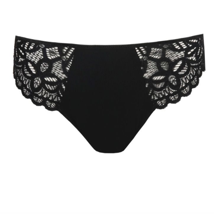 Prima Donna First Night Thong 0641880-Panties-Prima Donna-Black-XSmall-Anna Bella Fine Lingerie, Reveal Your Most Gorgeous Self!