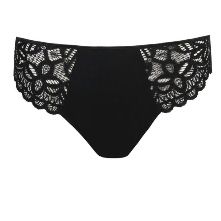 Prima Donna First Night Thong 0641880-Panties-Prima Donna-Black-XSmall-Anna Bella Fine Lingerie, Reveal Your Most Gorgeous Self!