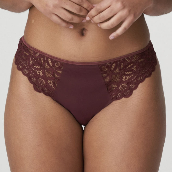 Prima Donna First Night Thong in Merlot 0641880-Panties-Prima Donna-Merlot-XSmall-Anna Bella Fine Lingerie, Reveal Your Most Gorgeous Self!