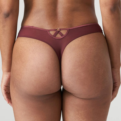 Prima Donna First Night Thong in Merlot 0641880-Anna Bella Fine Lingerie-Merlot-XSmall-