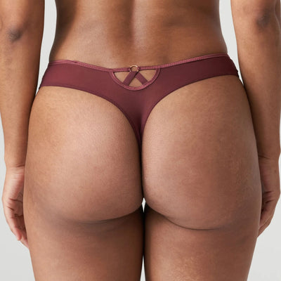 Prima Donna First Night Thong in Merlot 0641880-Panties-Prima Donna-Merlot-XSmall-Anna Bella Fine Lingerie, Reveal Your Most Gorgeous Self!