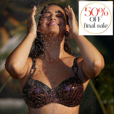 Prima Donna Issambres Swim Padded Balcony Top 4008916-Swimwear-Prima Donna-Black-36-D-Anna Bella Fine Lingerie, Reveal Your Most Gorgeous Self!