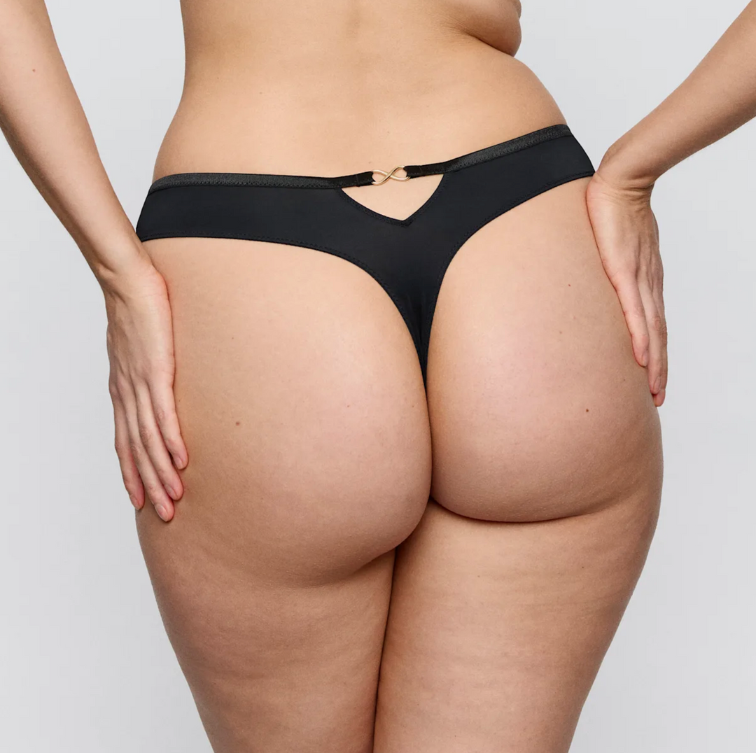 Prima Donna Jokko Thong in Black 0663630-Panties-Prima Donna-Black-Small-Anna Bella Fine Lingerie, Reveal Your Most Gorgeous Self!