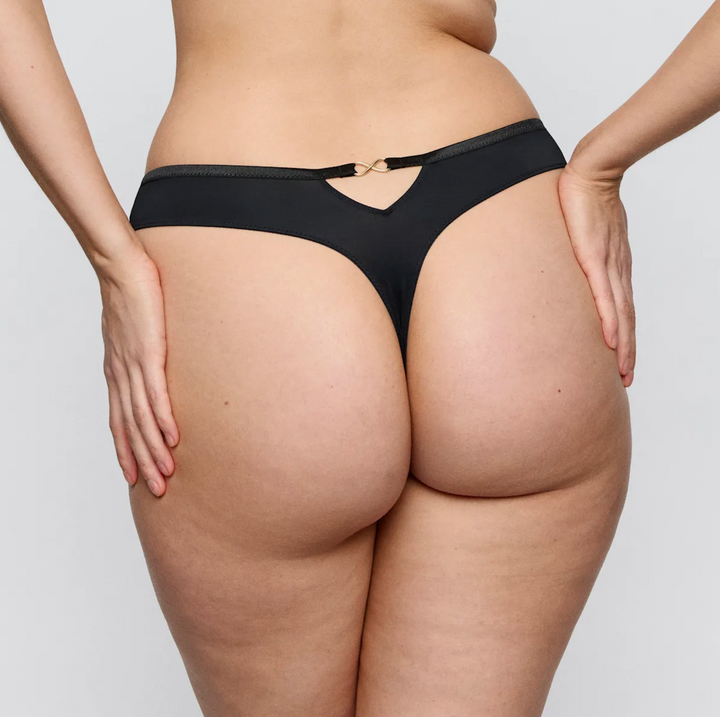 Prima Donna Jokko Thong in Black 0663630-Panties-Prima Donna-Black-Small-Anna Bella Fine Lingerie, Reveal Your Most Gorgeous Self!