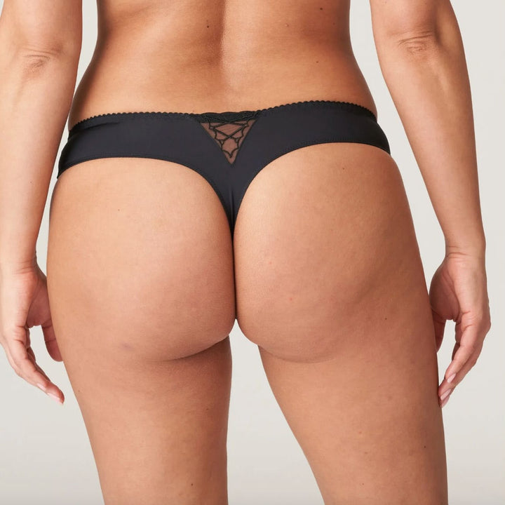 Prima Donna Livonia Thong 0663430-Panties-Prima Donna-Black-Small-Anna Bella Fine Lingerie, Reveal Your Most Gorgeous Self!