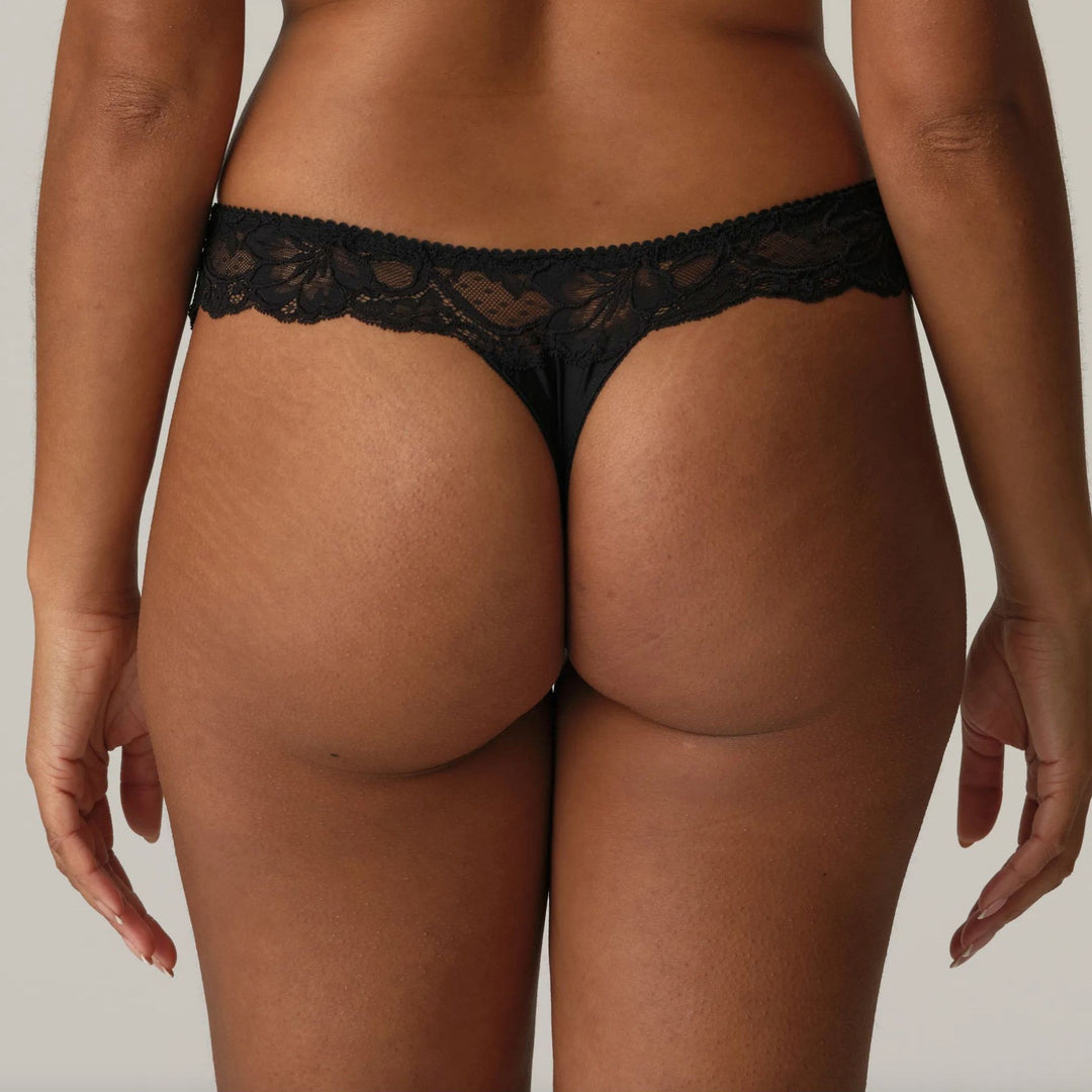 Prima Donna Madison Thong in Black Tailor 0662125-Panties-Prima Donna-Black Tailor-Small-Anna Bella Fine Lingerie, Reveal Your Most Gorgeous Self!