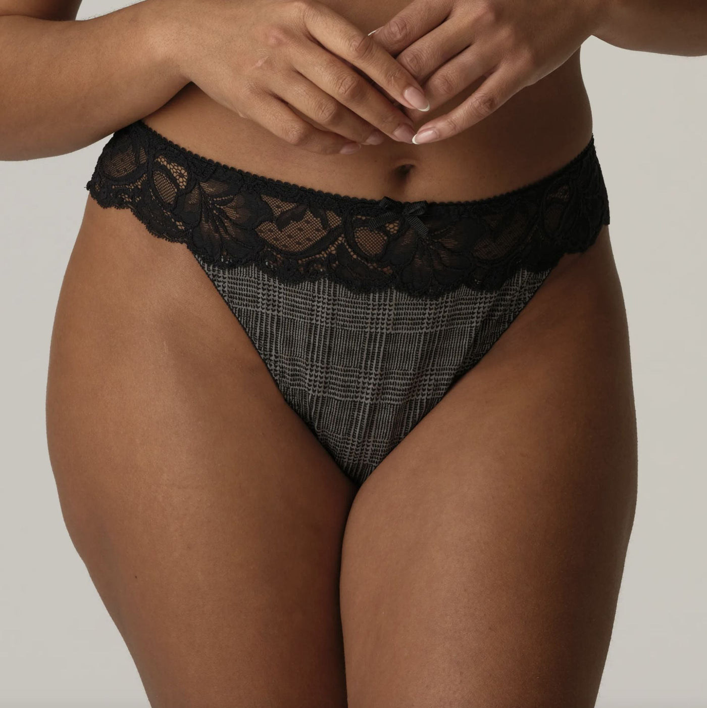 Prima Donna Madison Thong in Black Tailor 0662125-Panties-Prima Donna-Black Tailor-Small-Anna Bella Fine Lingerie, Reveal Your Most Gorgeous Self!