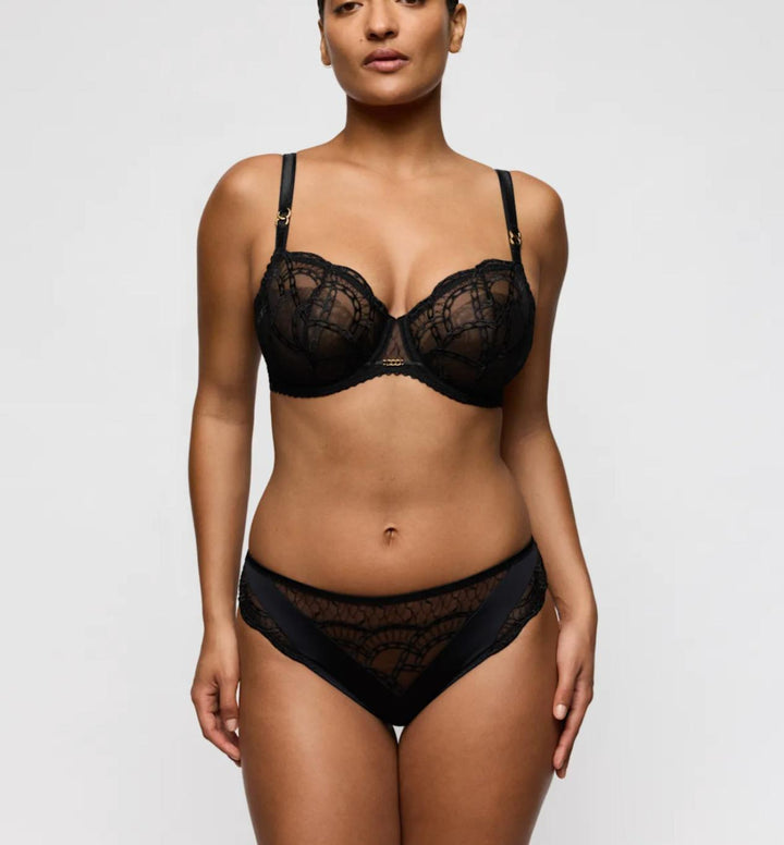 Prima Donna Naica Balcony Vertical Seam Bra 0163592-Bras-Prima Donna-Black-32-E-Anna Bella Fine Lingerie, Reveal Your Most Gorgeous Self!