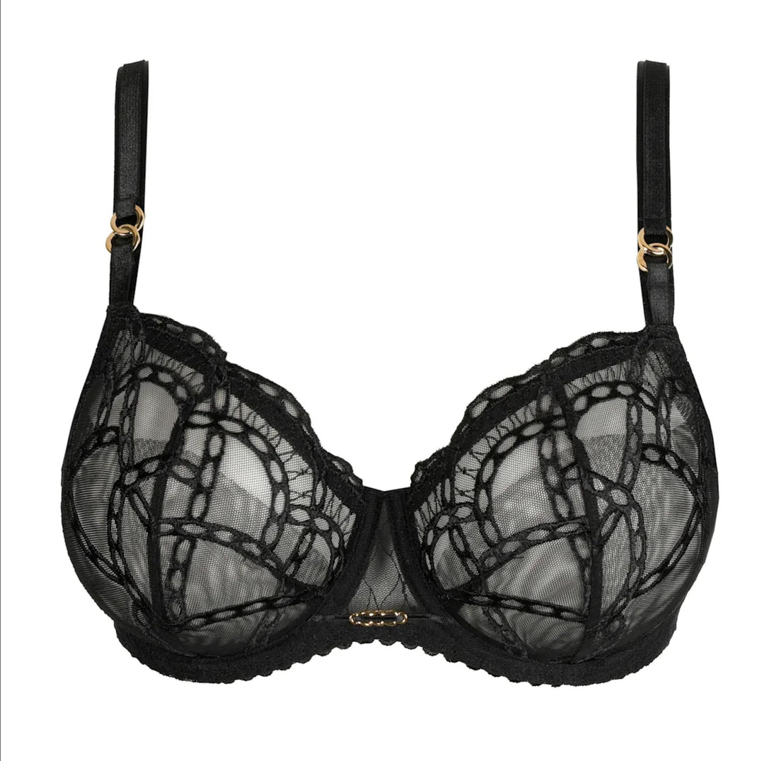 Prima Donna Naica Balcony Vertical Seam Bra 0163592-Bras-Prima Donna-Black-32-E-Anna Bella Fine Lingerie, Reveal Your Most Gorgeous Self!