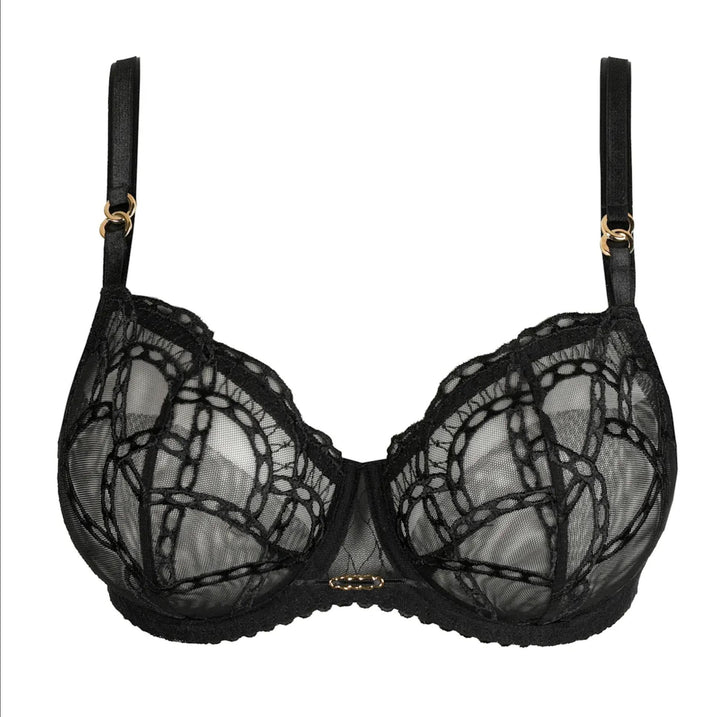 Prima Donna Naica Balcony Vertical Seam Bra 0163592-Bras-Prima Donna-Black-32-E-Anna Bella Fine Lingerie, Reveal Your Most Gorgeous Self!