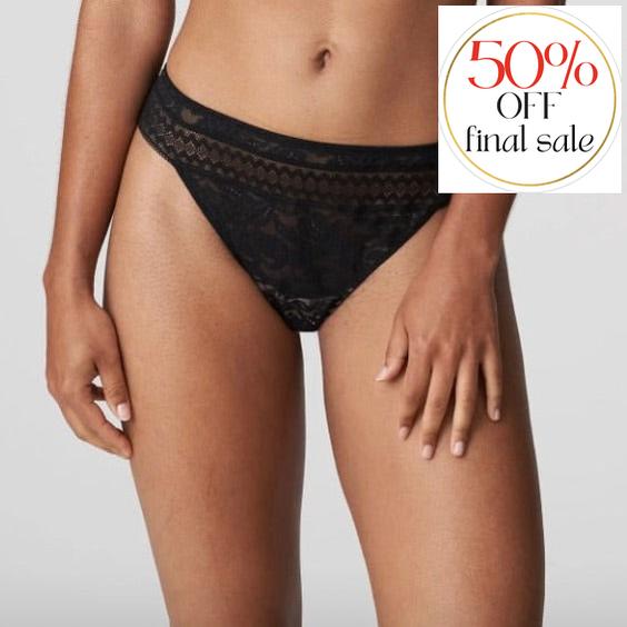 Prima Donna Palermo Thong 0642090-Panties-Prima Donna-Black-XSmall-Anna Bella Fine Lingerie, Reveal Your Most Gorgeous Self!