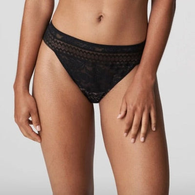 Prima Donna Palermo Thong 0642090-Panties-Prima Donna-Black-XSmall-Anna Bella Fine Lingerie, Reveal Your Most Gorgeous Self!
