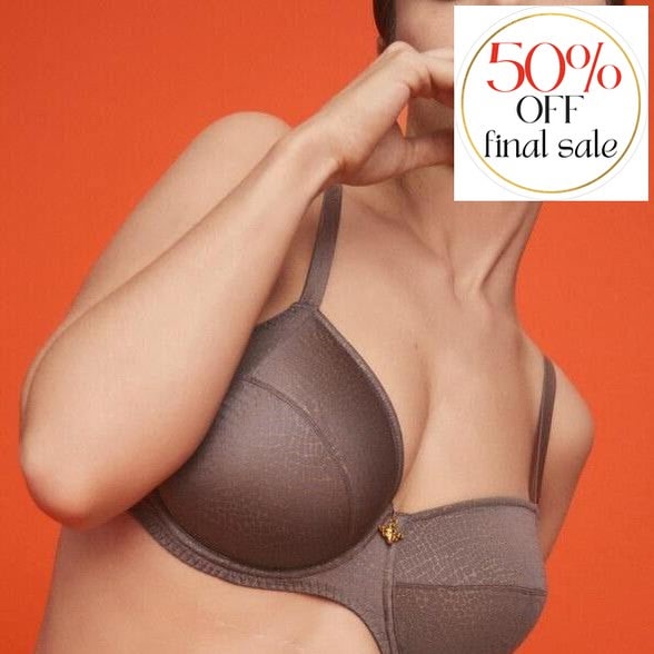 Prima Donna Piccadilly Full Cup Wire Bra 0141900-Bras-Prima Donna-Kitten Grey-36-D-Anna Bella Fine Lingerie, Reveal Your Most Gorgeous Self!