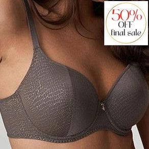 Prima Donna Piccadilly Padded Bra Balcony Bra 0241902-Bras-Prima Donna-Kitten Grey-34-C-Anna Bella Fine Lingerie, Reveal Your Most Gorgeous Self!